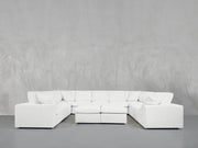 9 - Seat Modular U - Sectional with Double Ottoman - 7th Avenue