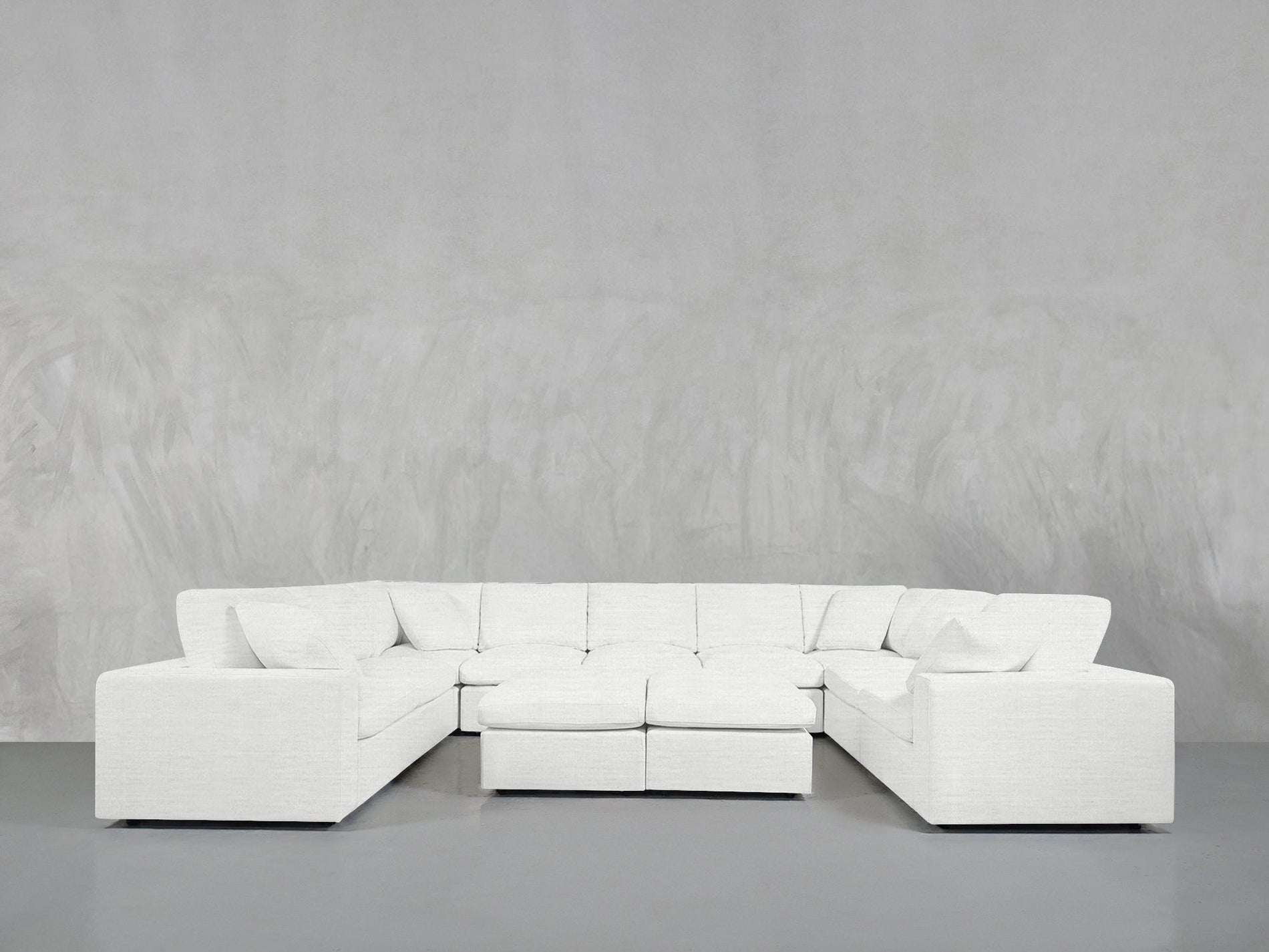 9 - Seat Modular U - Sectional with Double Ottoman - 7th Avenue