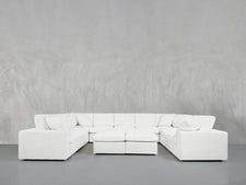 9 - Seat Modular U - Sectional with Double Ottoman - 7th Avenue