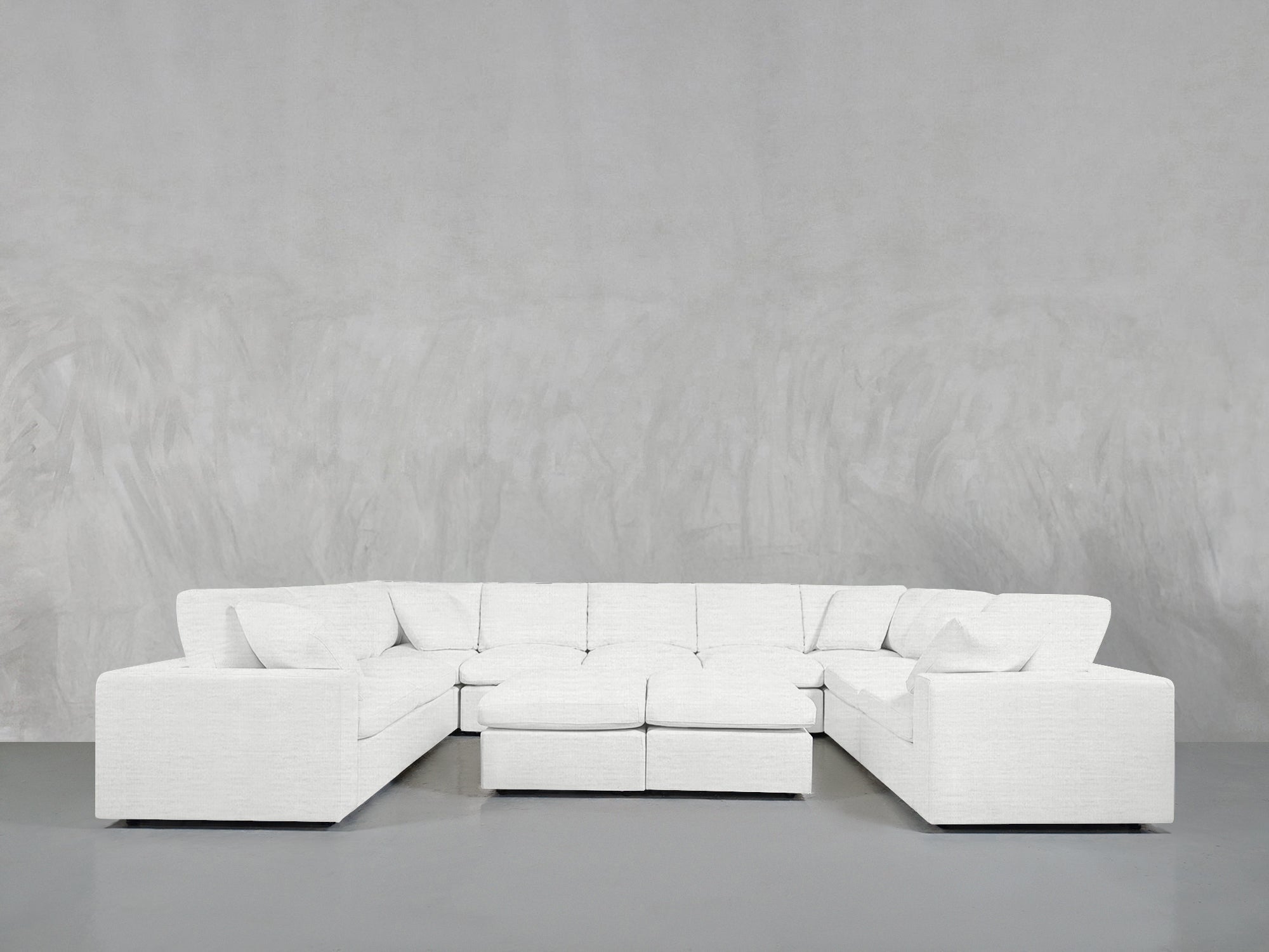 9 - Seat Modular U - Sectional with Double Ottoman - 7th Avenue