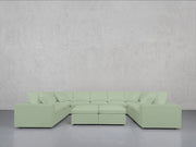 9-Seat Modular U-Sectional with Double Ottoman - 7th Avenue