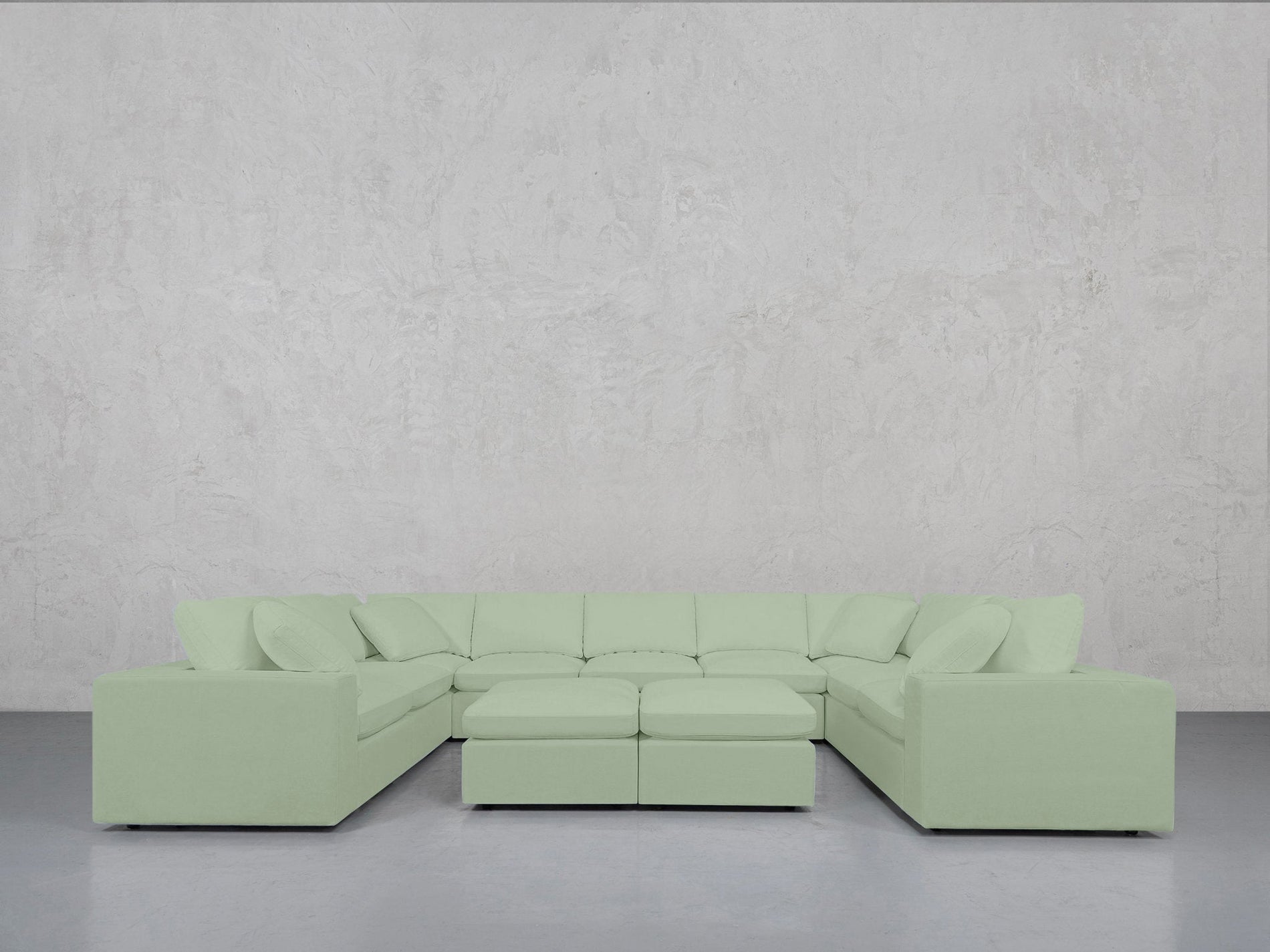 9-Seat Modular U-Sectional with Double Ottoman - 7th Avenue