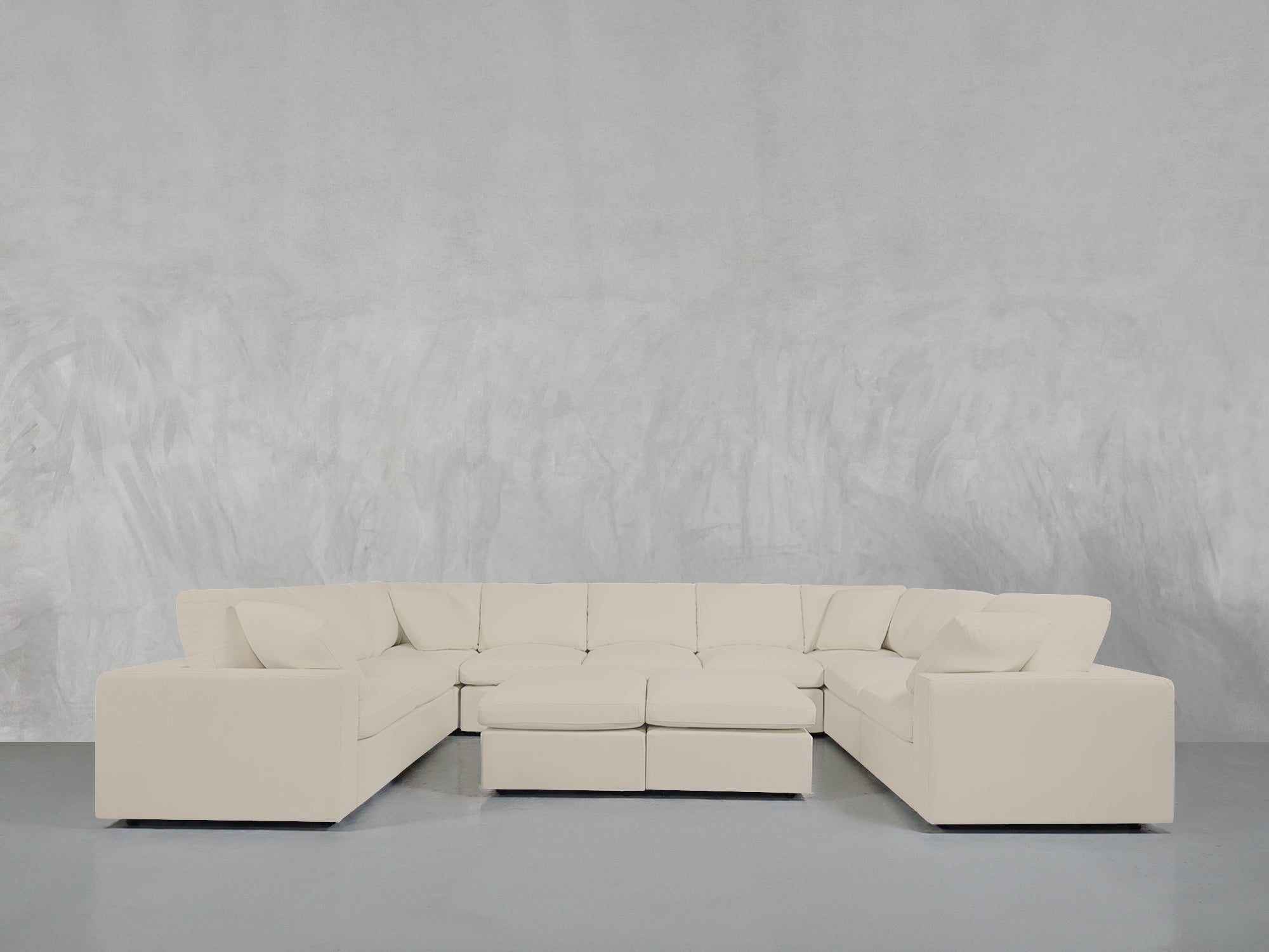 9 - Seat Modular U - Sectional with Double Ottoman - 7th Avenue