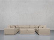9-Seat Modular U-Sectional with Double Ottoman - 7th Avenue