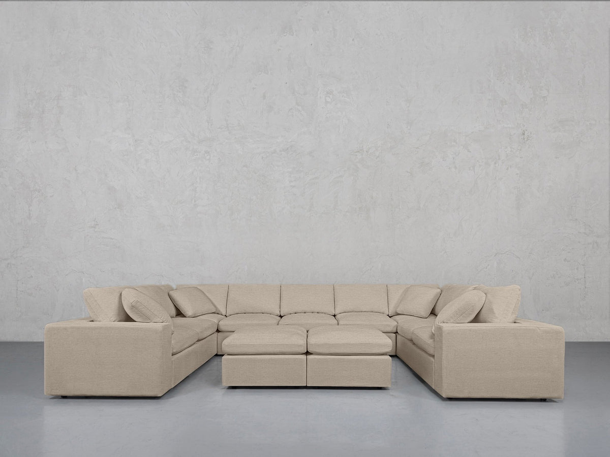 9-Seat Modular U-Sectional with Double Ottoman - 7th Avenue