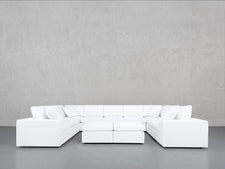 9 - Seat Modular U - Sectional with Double Ottoman - 7th Avenue