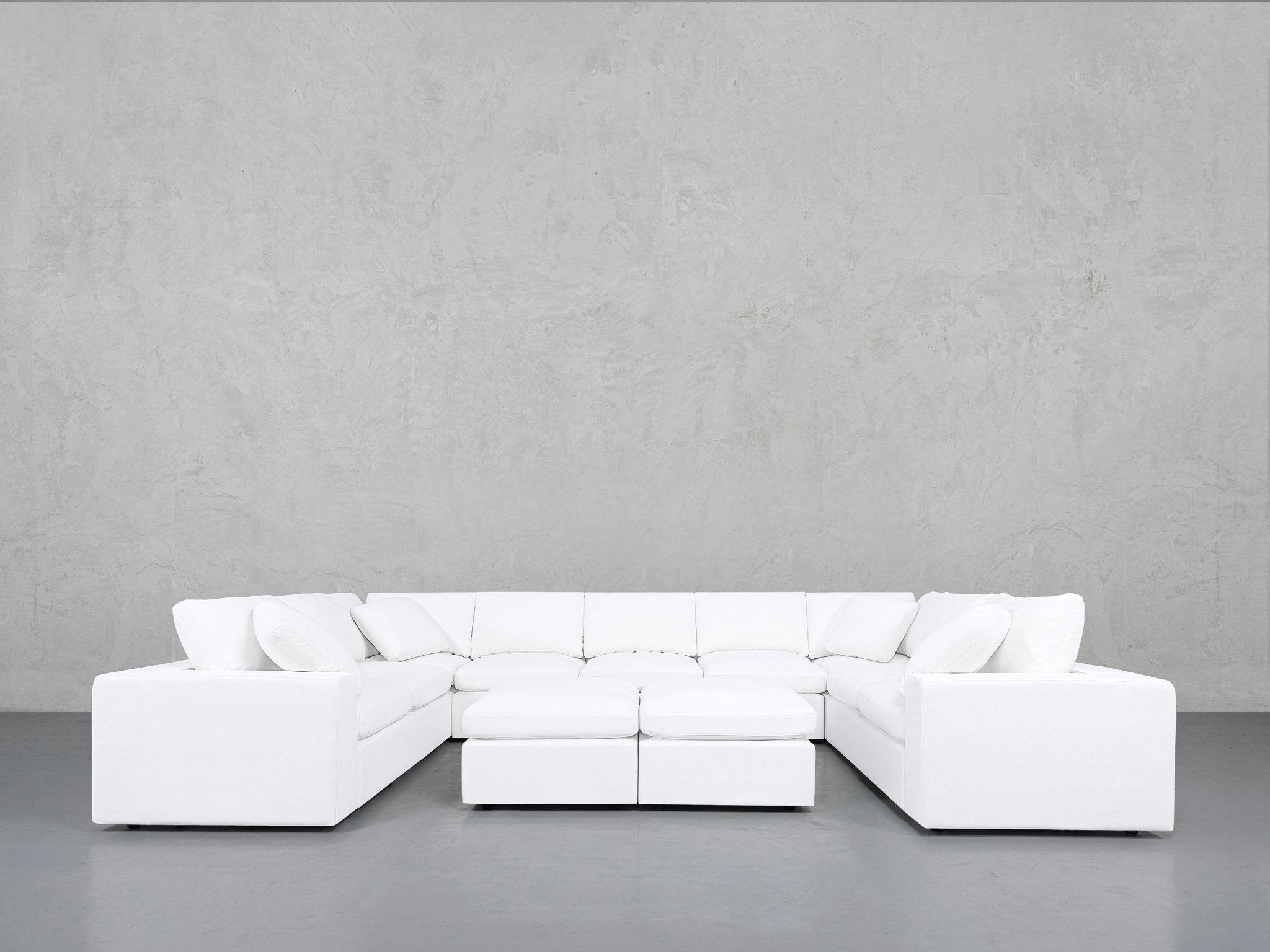 9 - Seat Modular U - Sectional with Double Ottoman - 7th Avenue