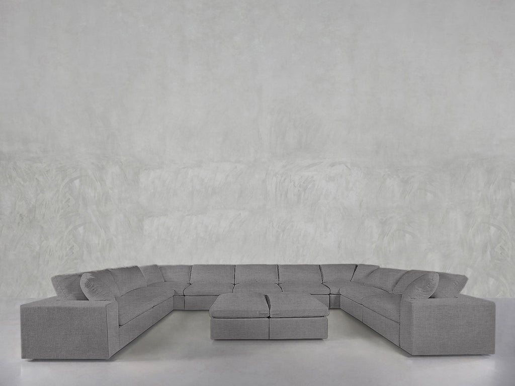 9 - Seat Modular U - Sectional with Double Ottoman - 7th Avenue