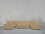 9 - Seat Modular U - Sectional with Double Ottoman - 7th Avenue