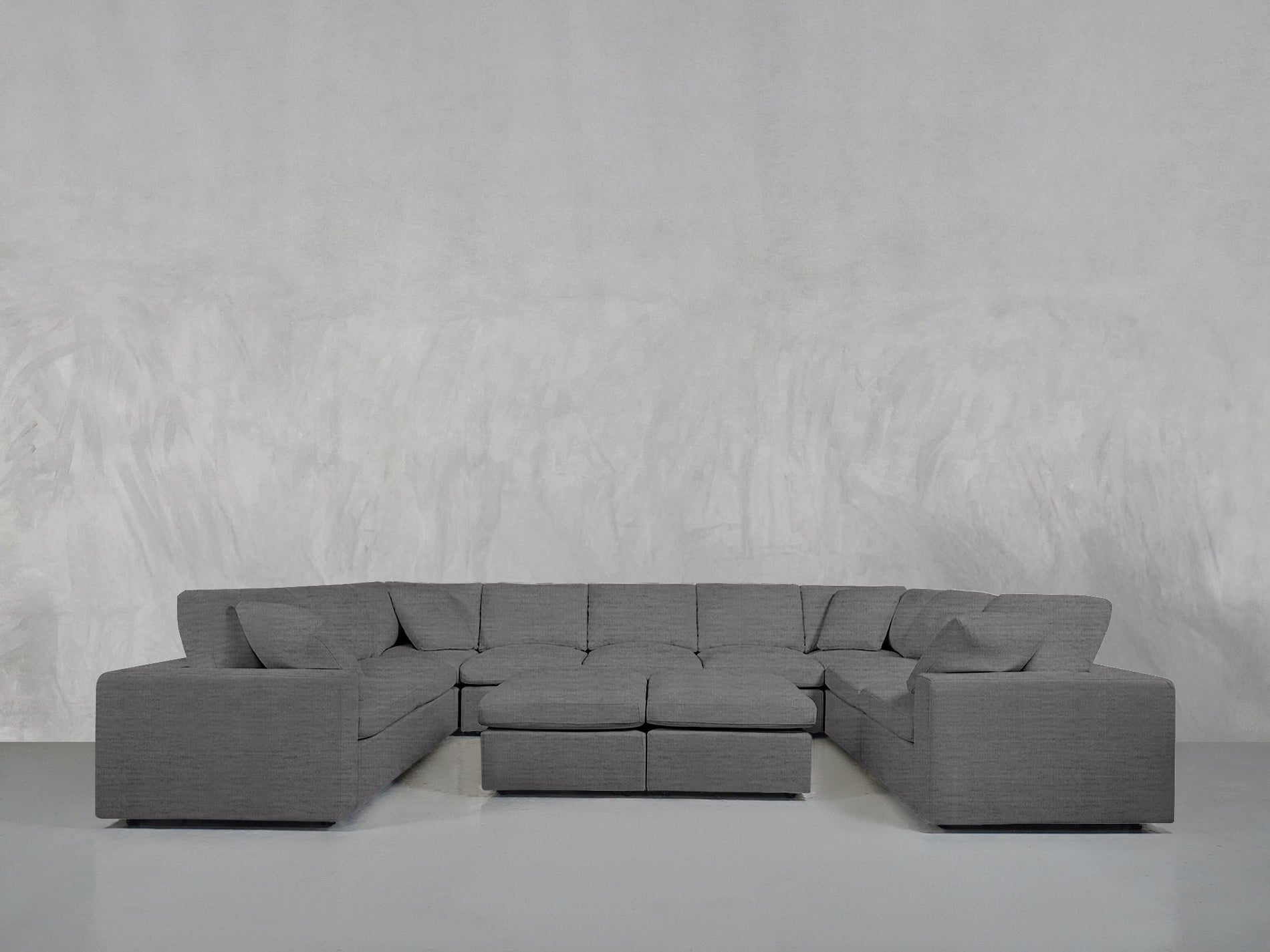 9 - Seat Modular U - Sectional with Double Ottoman - 7th Avenue