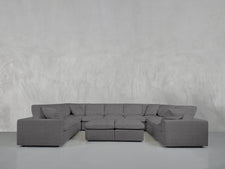 9 - Seat Modular U - Sectional with Double Ottoman - 7th Avenue