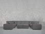 9 - Seat Modular U - Sectional with Double Ottoman - 7th Avenue