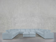 9 - Seat Modular U - Sectional with Double Ottoman - 7th Avenue