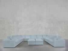 9 - Seat Modular U - Sectional with Double Ottoman - 7th Avenue