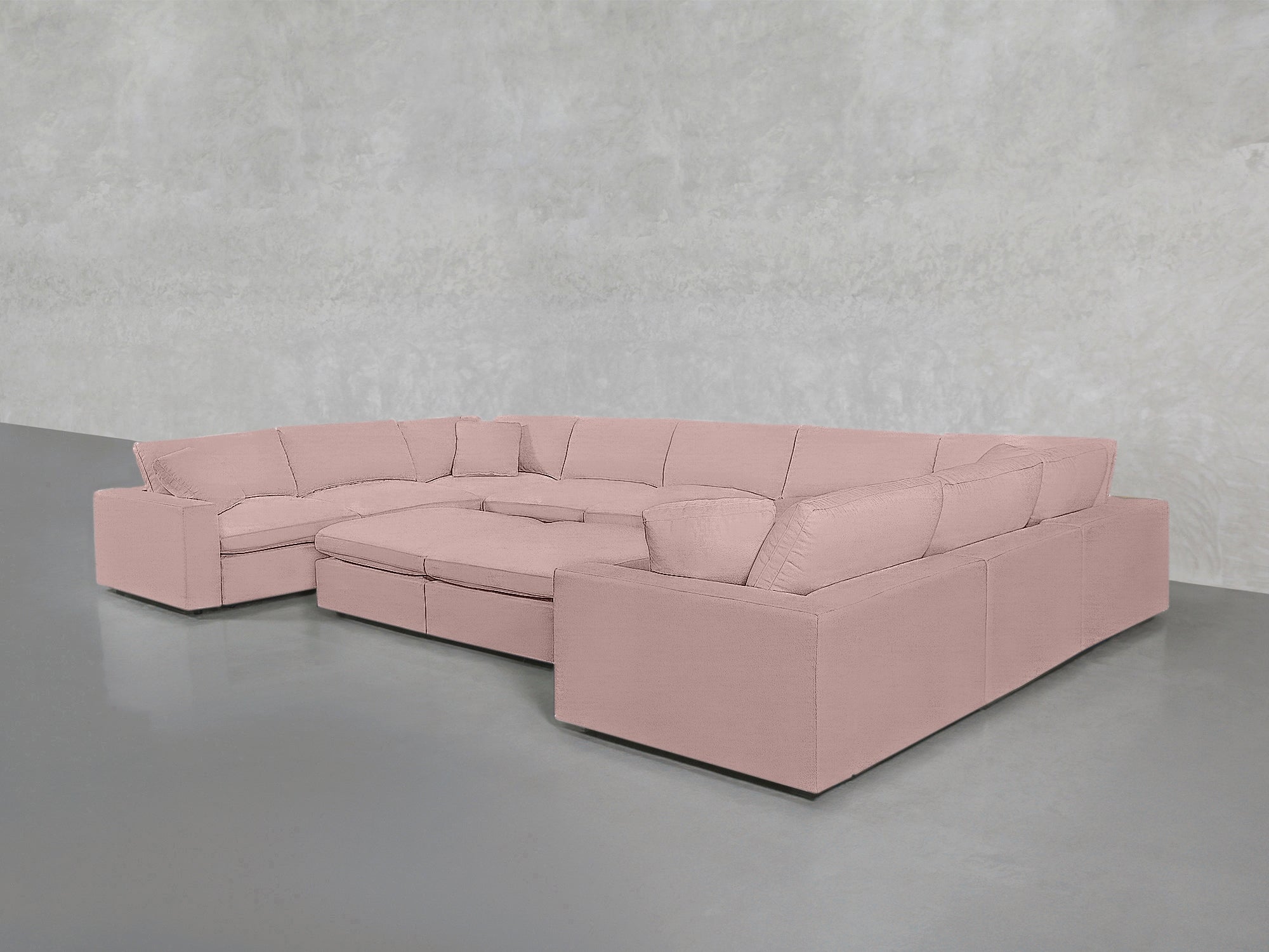 9 - Seat Modular U - Sectional with Double Ottoman - 7th Avenue