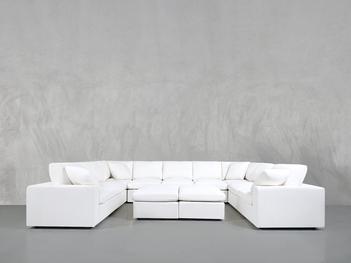 9 - Seat Modular U - Sectional with Double Ottoman - 7th Avenue