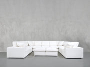9 - Seat Modular U - Sectional with Double Ottoman - 7th Avenue