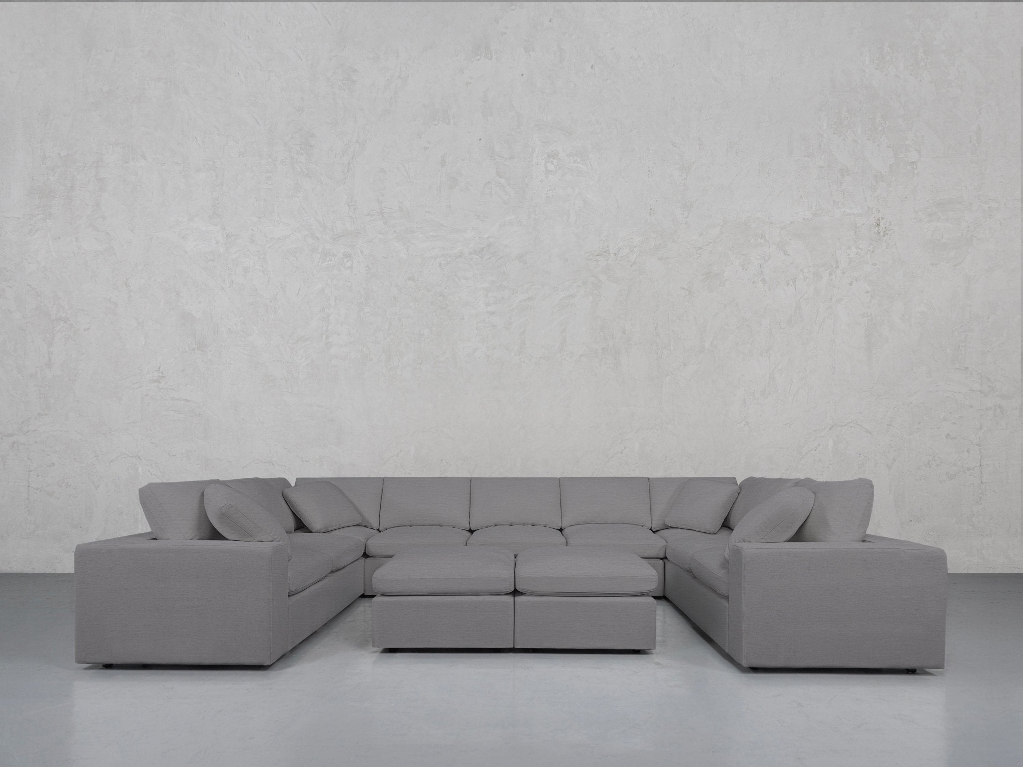 9 - Seat Modular U - Sectional with Double Ottoman - 7th Avenue
