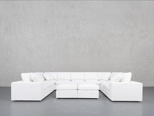 9 - Seat Modular U - Sectional with Double Ottoman - 7th Avenue