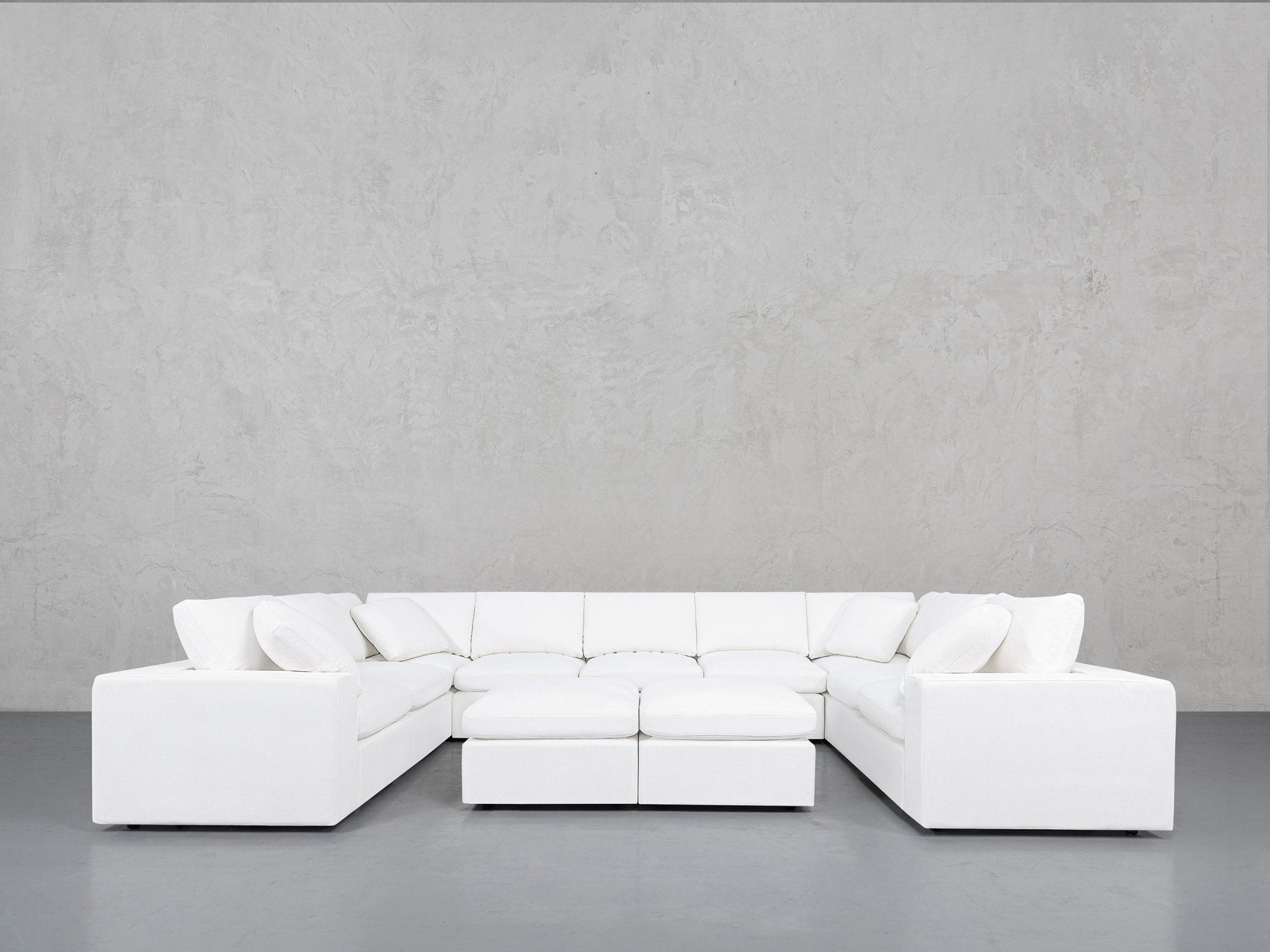 9 - Seat Modular U - Sectional with Double Ottoman - 7th Avenue