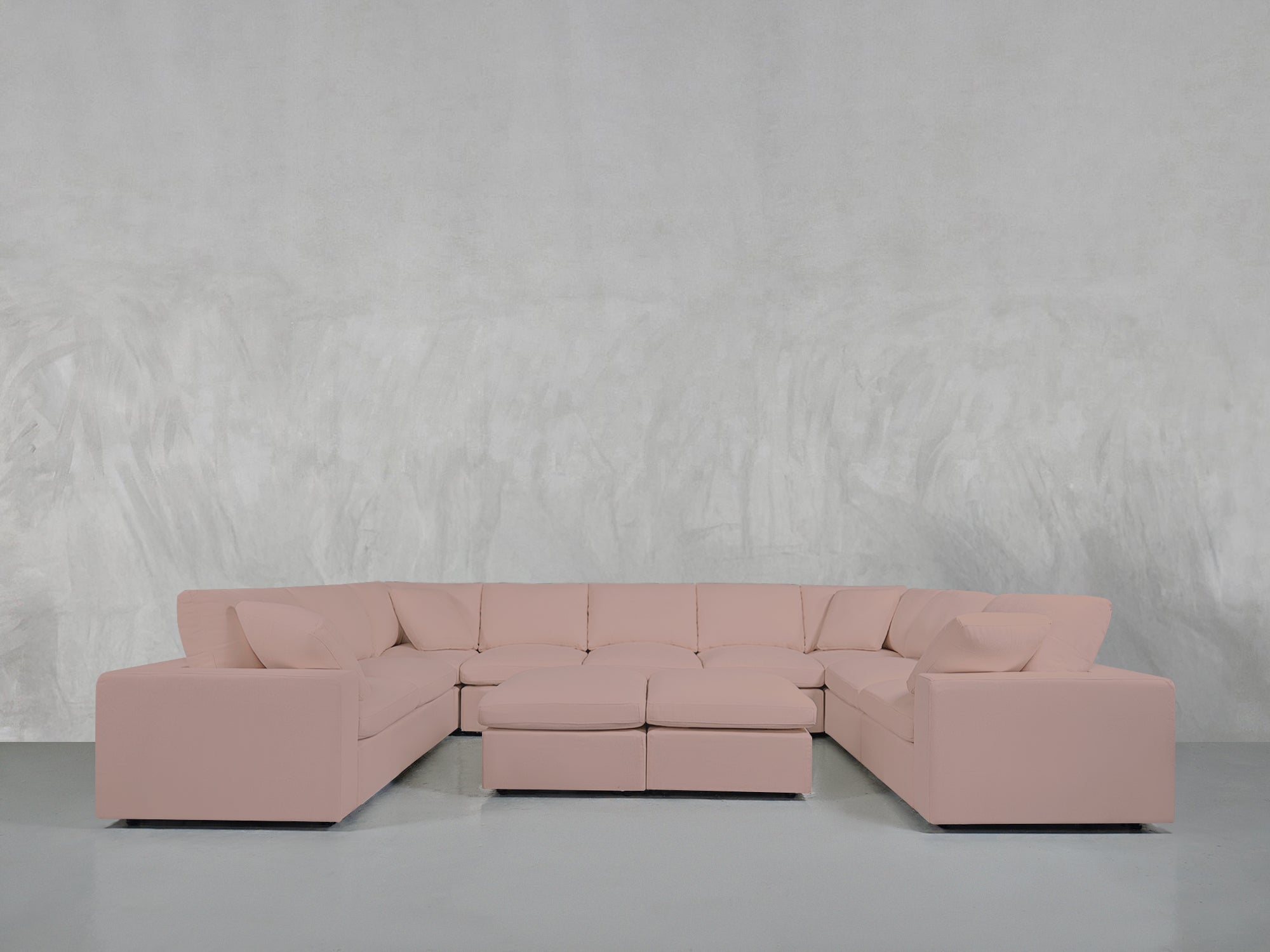 9 - Seat Modular U - Sectional with Double Ottoman - 7th Avenue