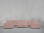9 - Seat Modular U - Sectional with Double Ottoman - 7th Avenue