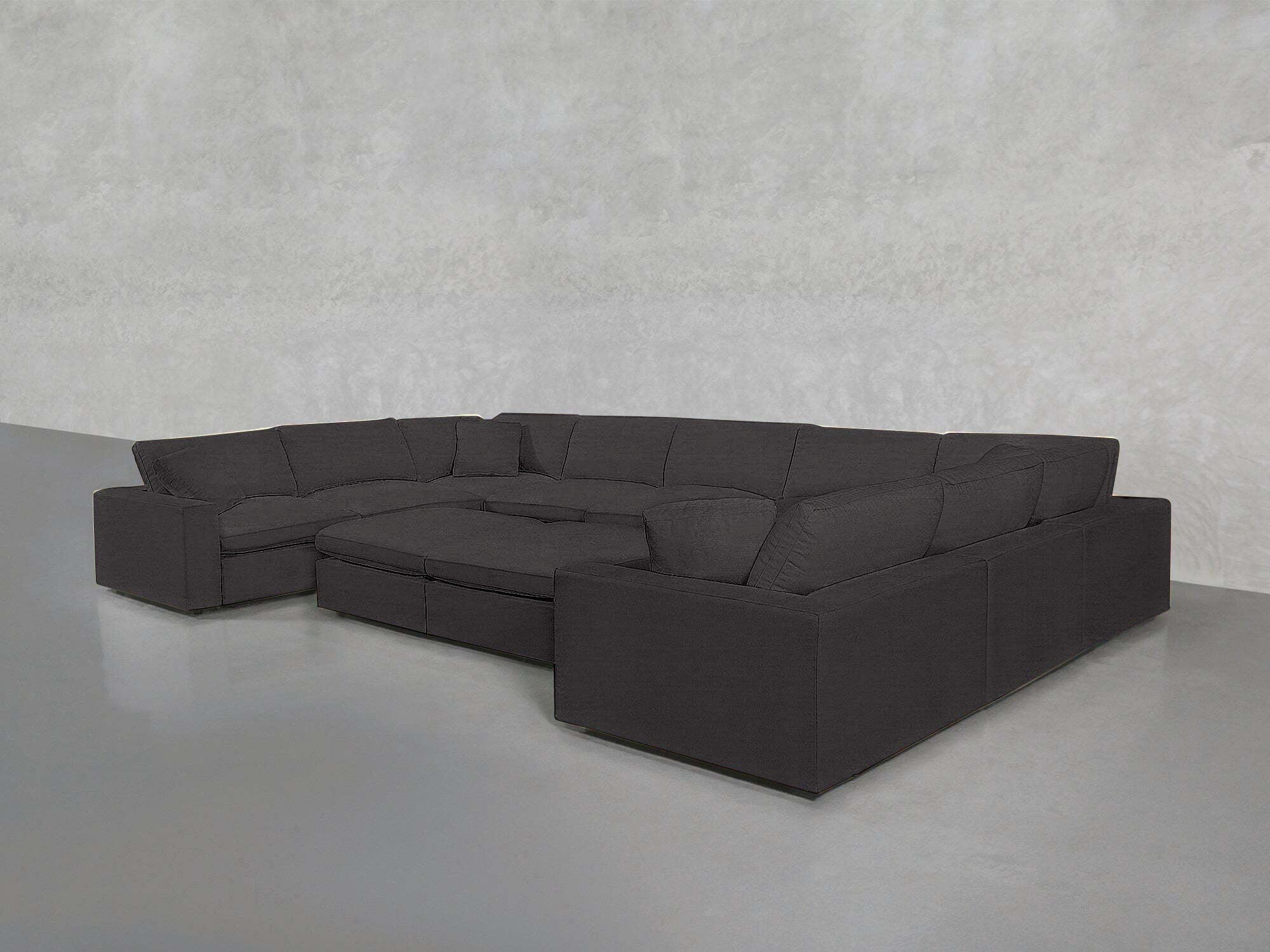 9 - Seat Modular U - Sectional with Double Ottoman - 7th Avenue