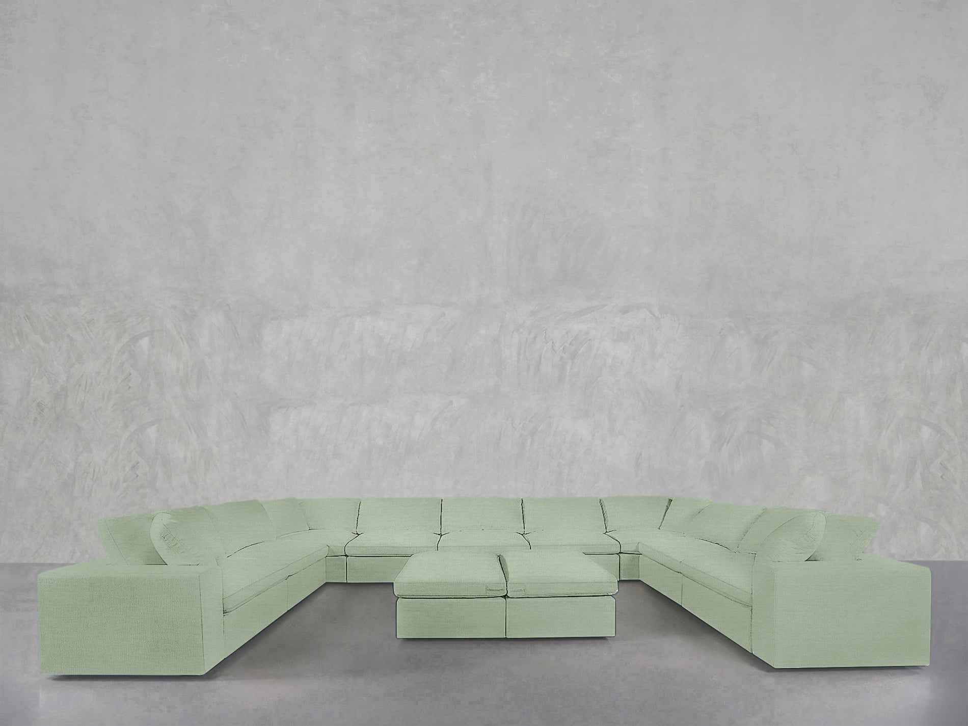 9-Seat Modular U-Sectional with Double Ottoman - 7th Avenue