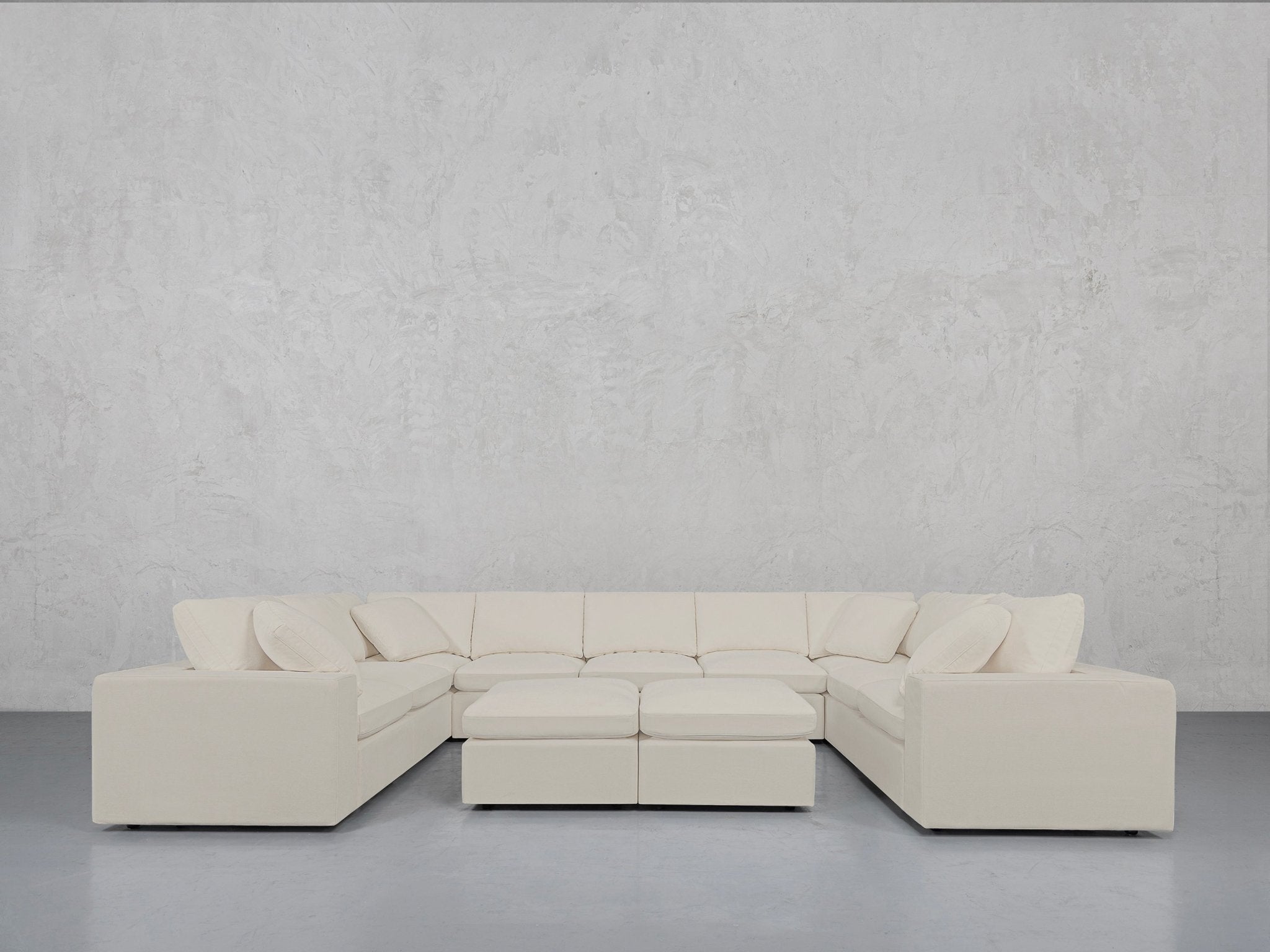 9 - Seat Modular U - Sectional with Double Ottoman - 7th Avenue