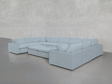 9 - Seat Modular U - Sectional with Double Ottoman - 7th Avenue