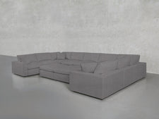 9 - Seat Modular U - Sectional with Double Ottoman - 7th Avenue