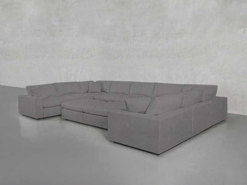 9 - Seat Modular U - Sectional with Double Ottoman - 7th Avenue