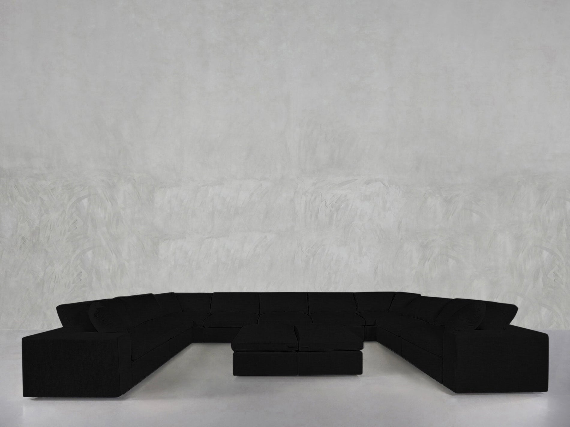 9 - Seat Modular U - Sectional with Double Ottoman - 7th Avenue