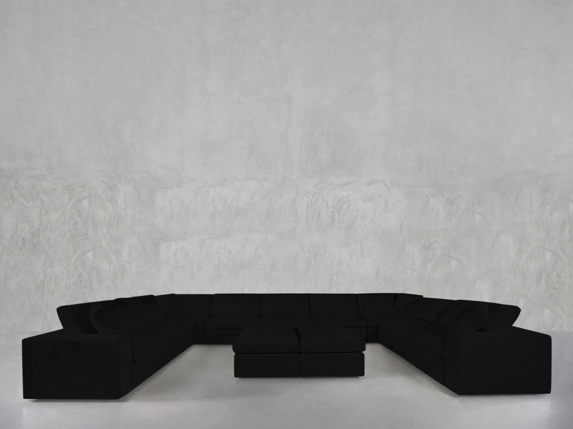 9 - Seat Modular U - Sectional with Double Ottoman - 7th Avenue