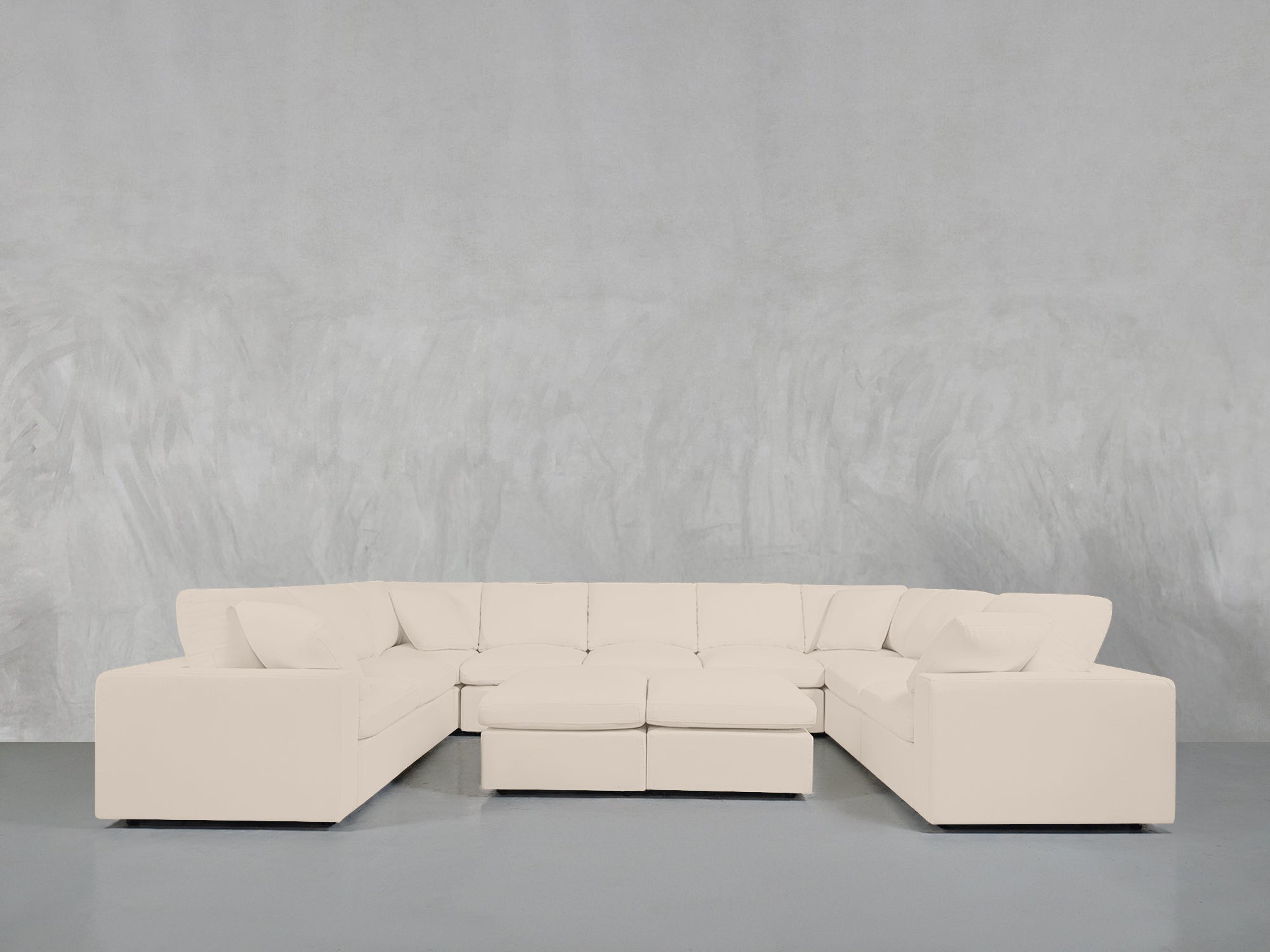 9 - Seat Modular U - Sectional with Double Ottoman - 7th Avenue