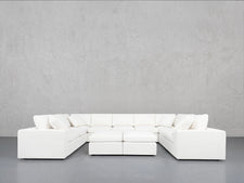 9 - Seat Modular U - Sectional with Double Ottoman - 7th Avenue
