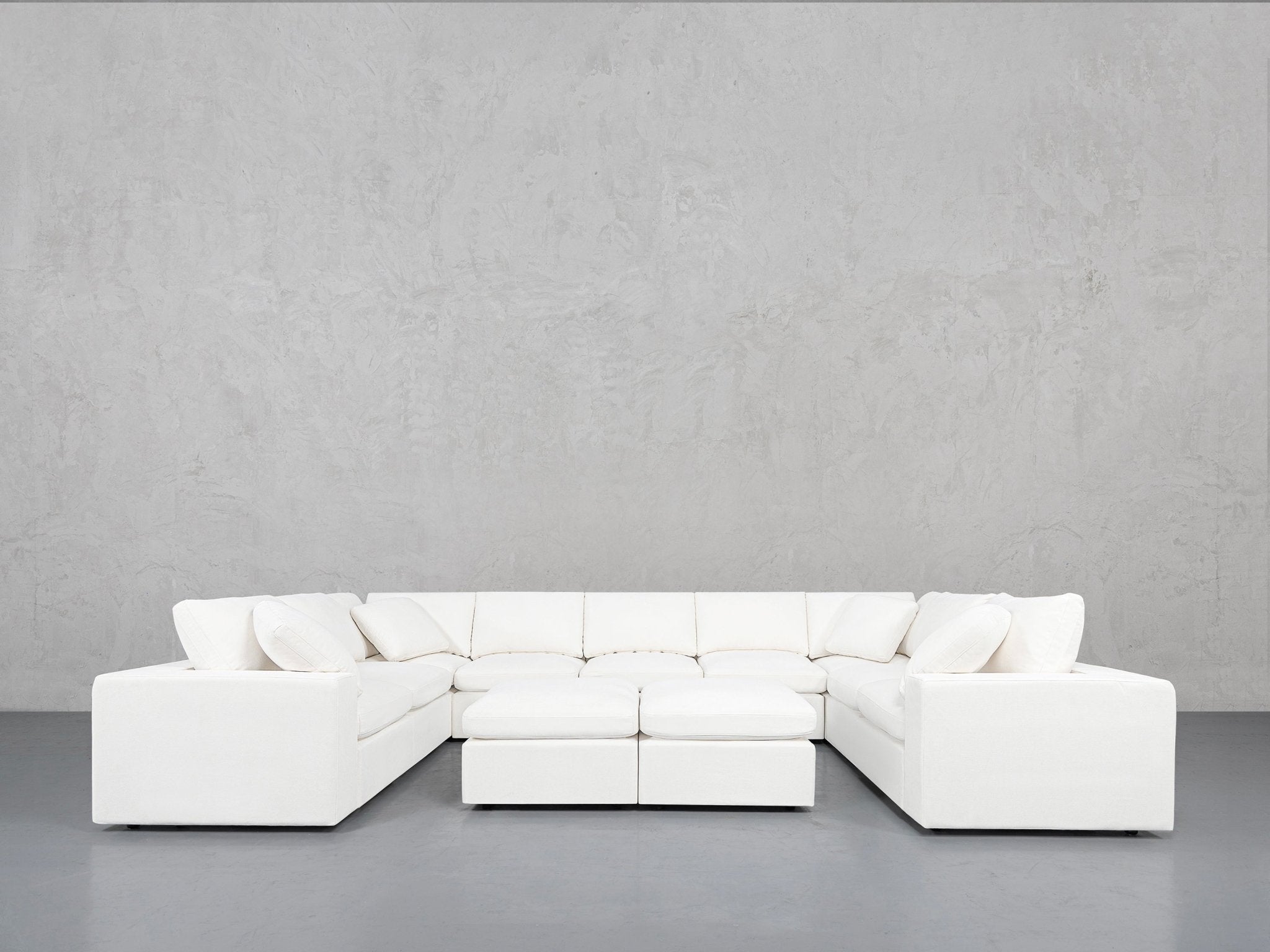 9 - Seat Modular U - Sectional with Double Ottoman - 7th Avenue