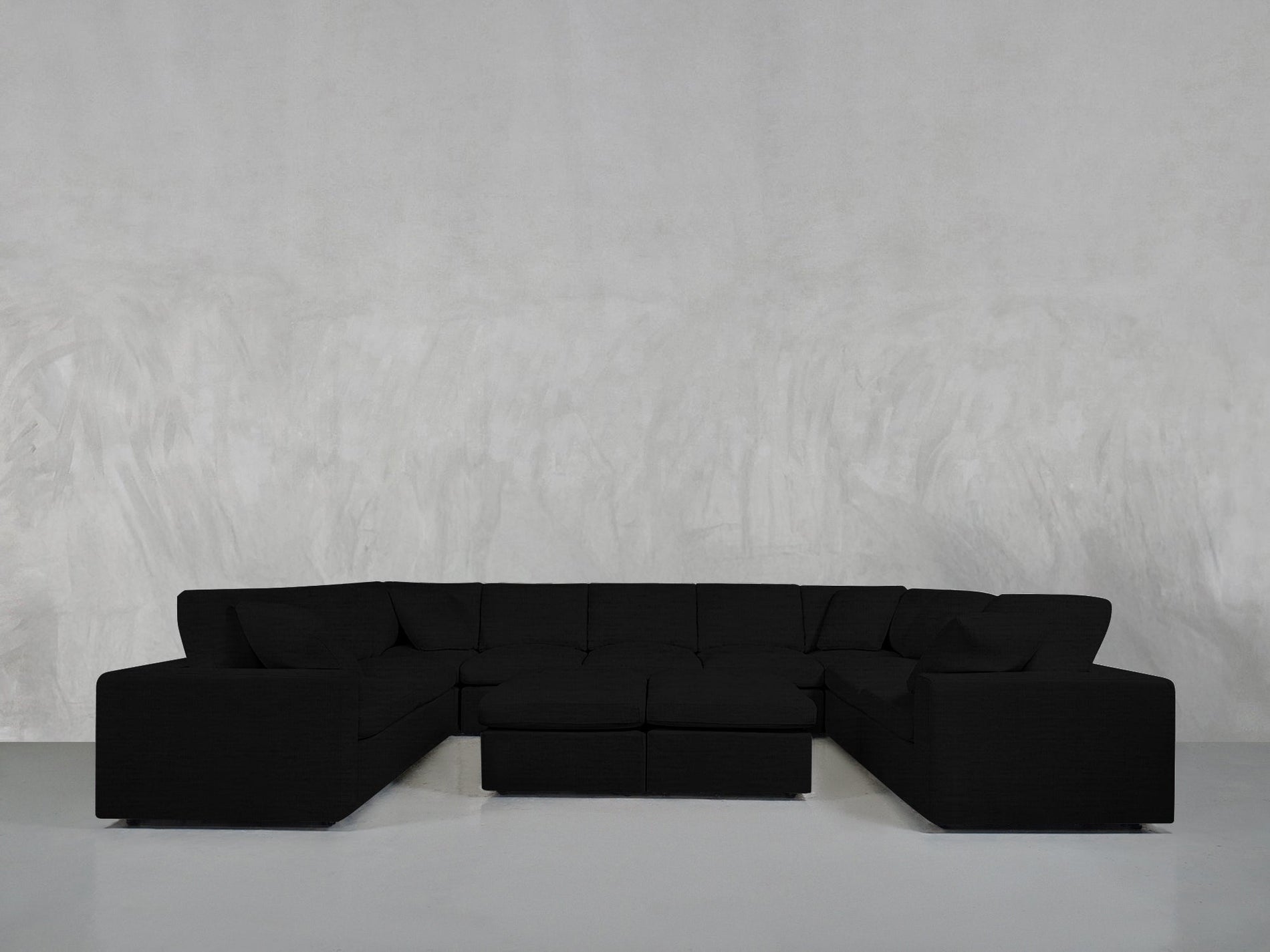9 - Seat Modular U - Sectional with Double Ottoman - 7th Avenue