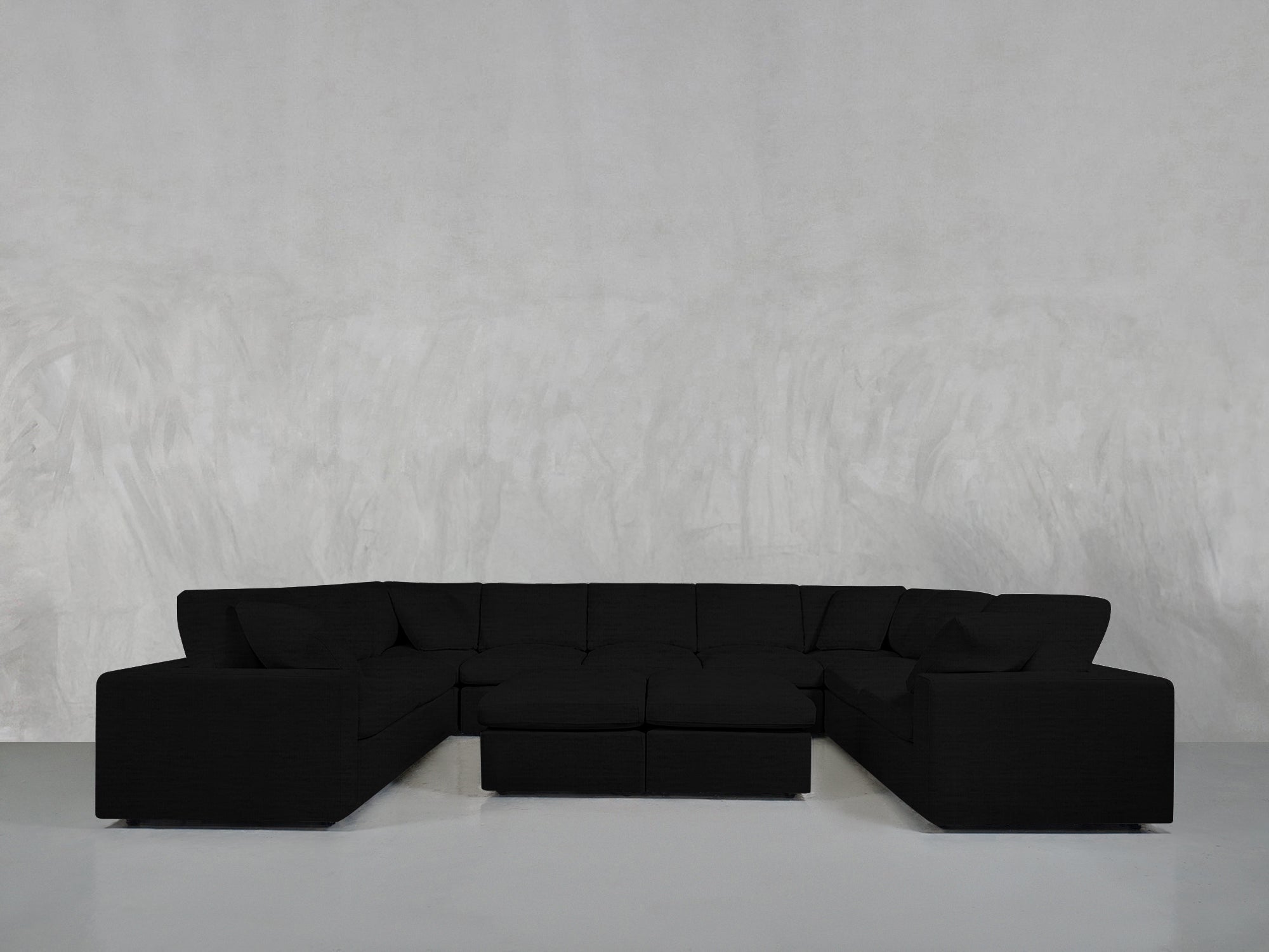 9 - Seat Modular U - Sectional with Double Ottoman - 7th Avenue