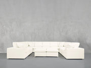 9 - Seat Modular U - Sectional with Double Ottoman - 7th Avenue