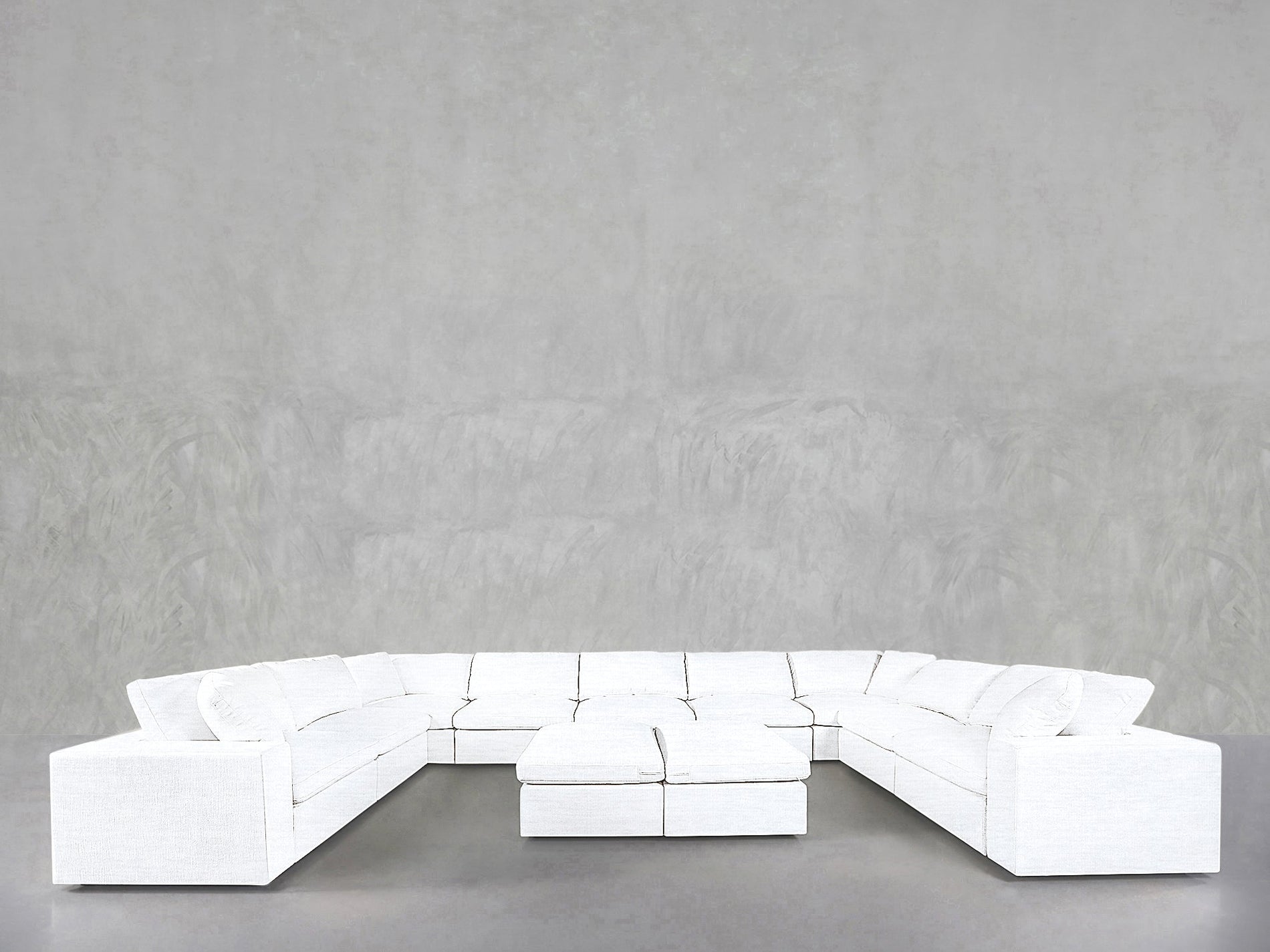 9 - Seat Modular U - Sectional with Double Ottoman - 7th Avenue