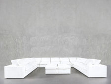 9 - Seat Modular U - Sectional with Double Ottoman - 7th Avenue