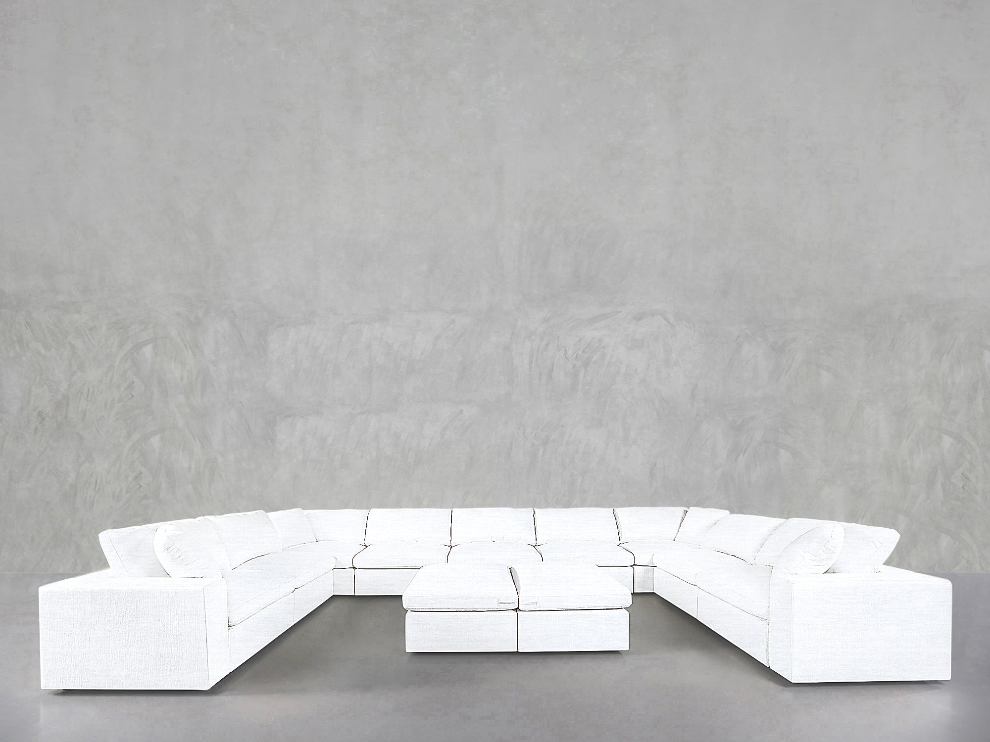 9 - Seat Modular U - Sectional with Double Ottoman - 7th Avenue