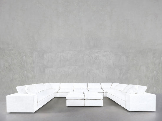9 - Seat Modular U - Sectional with Double Ottoman - 7th Avenue