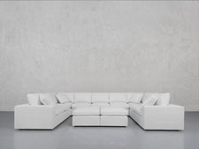 9 - Seat Modular U - Sectional with Double Ottoman - 7th Avenue