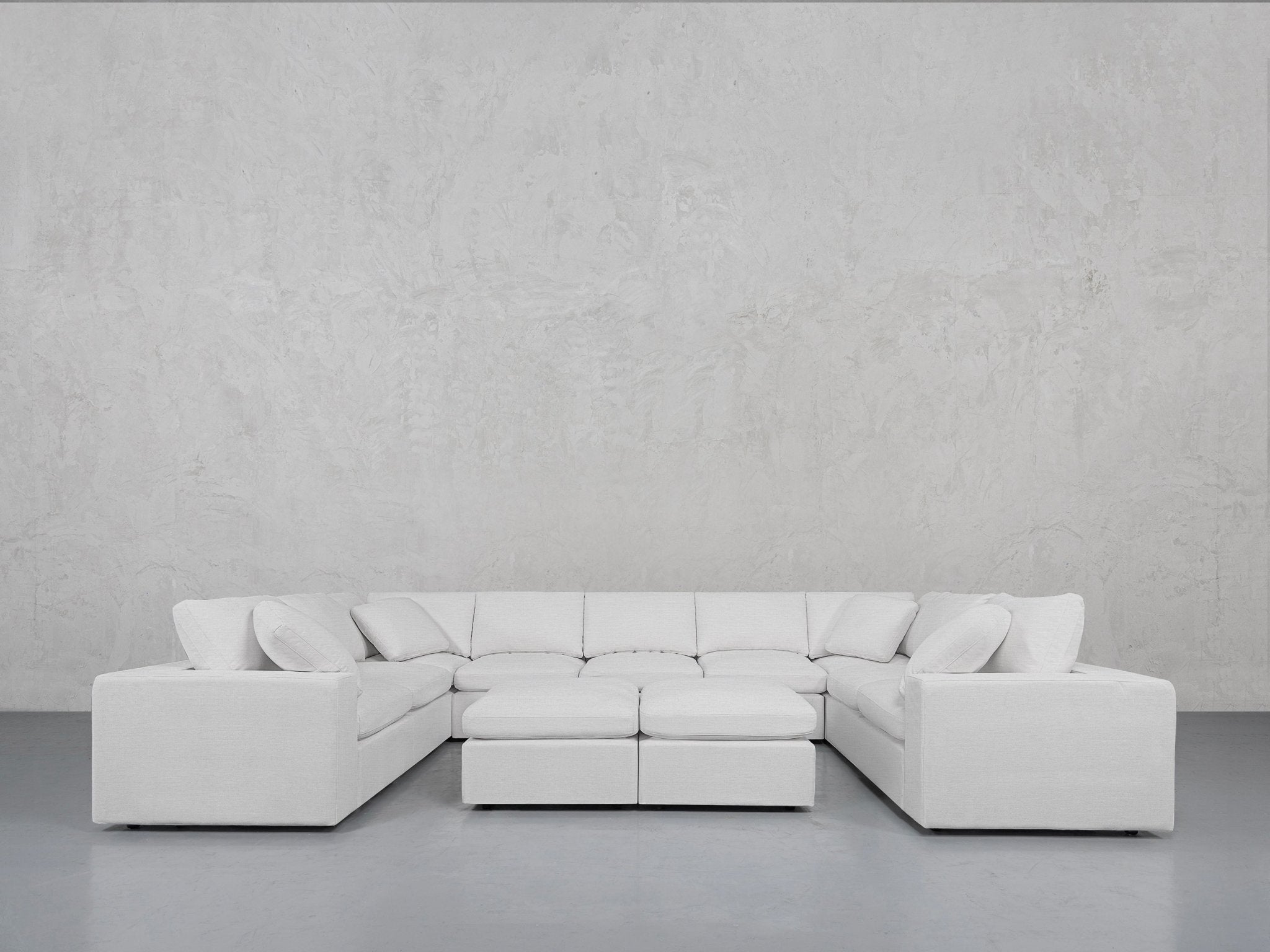 9 - Seat Modular U - Sectional with Double Ottoman - 7th Avenue