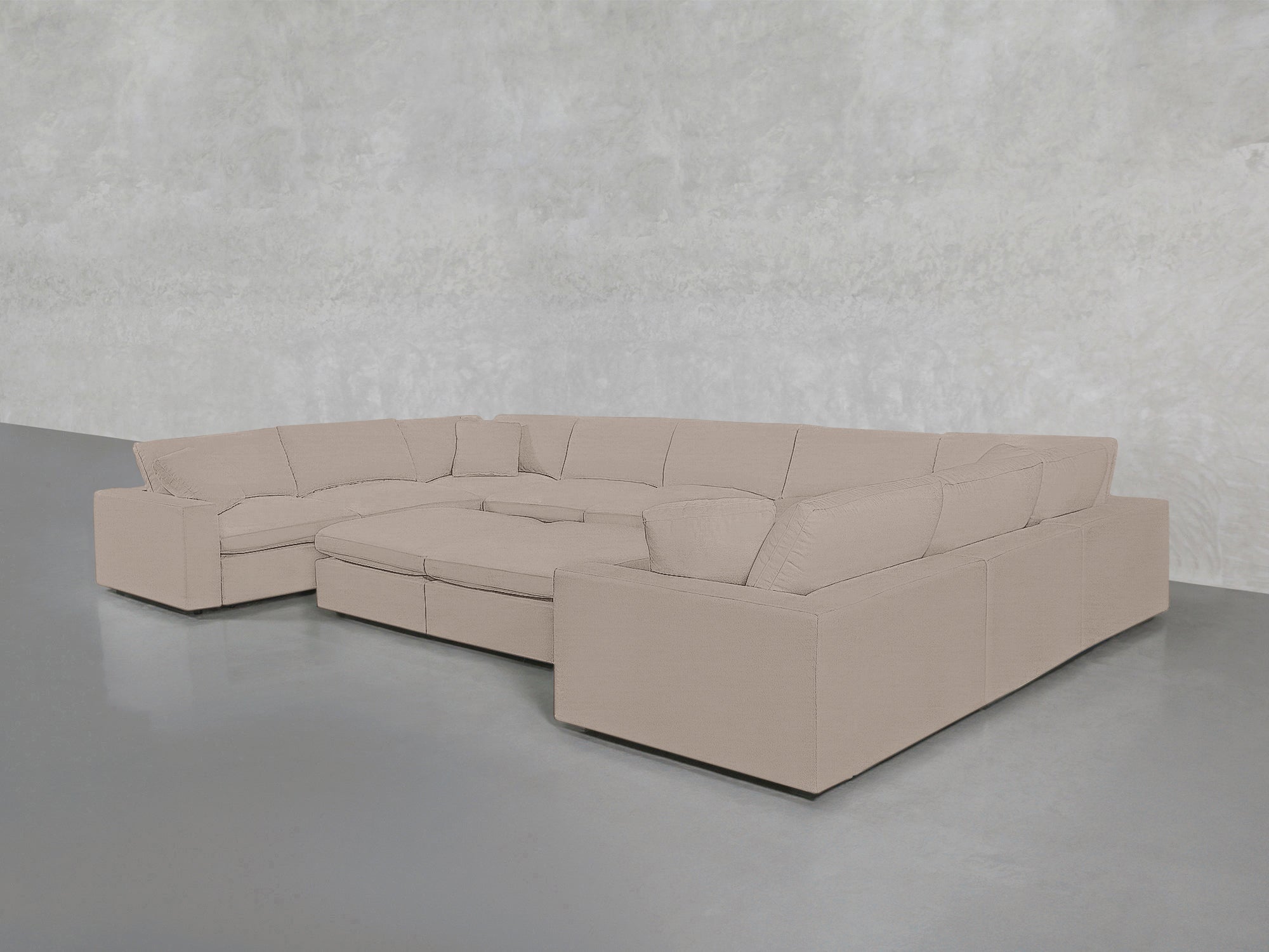 9 - Seat Modular U - Sectional with Double Ottoman - 7th Avenue