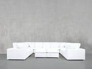 9 - Seat Modular U - Sectional with Double Ottoman - 7th Avenue