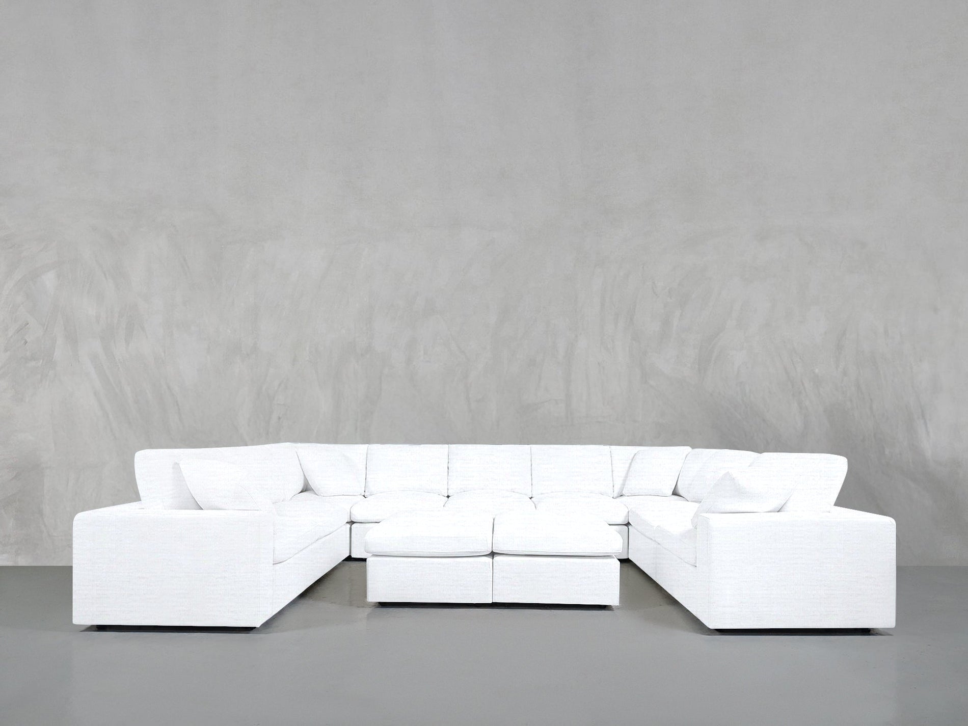 9 - Seat Modular U - Sectional with Double Ottoman - 7th Avenue