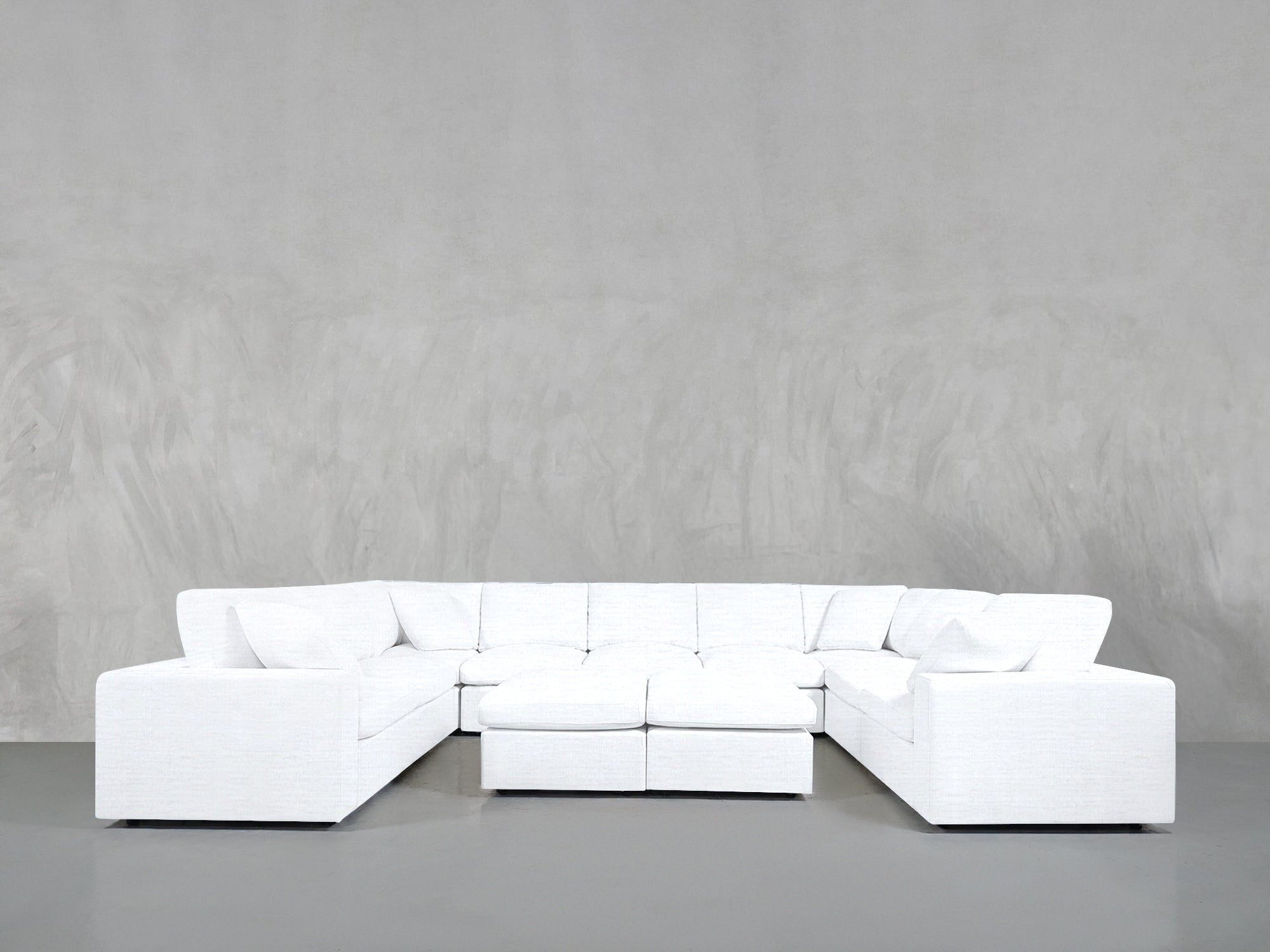 9 - Seat Modular U - Sectional with Double Ottoman - 7th Avenue